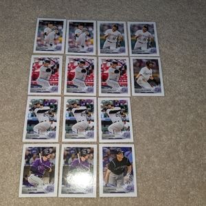 2018 Topps Colorado Rockies sticker lot of 14
